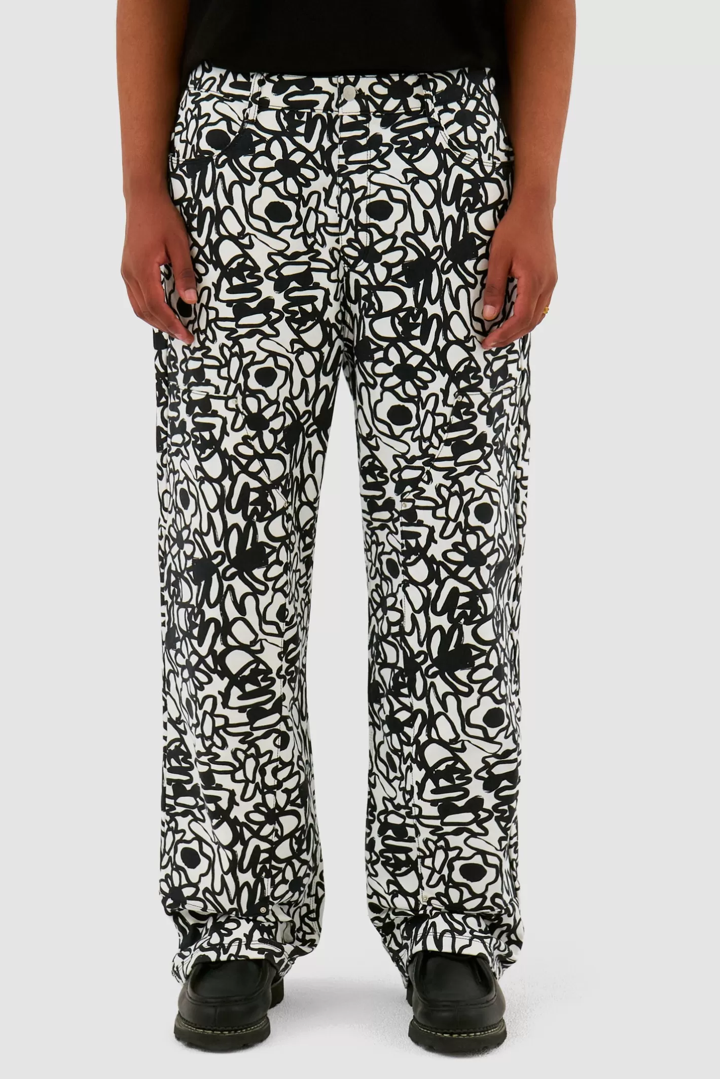 Best Sale Allover Flowers Pants - Black/ Co-ords | Pants