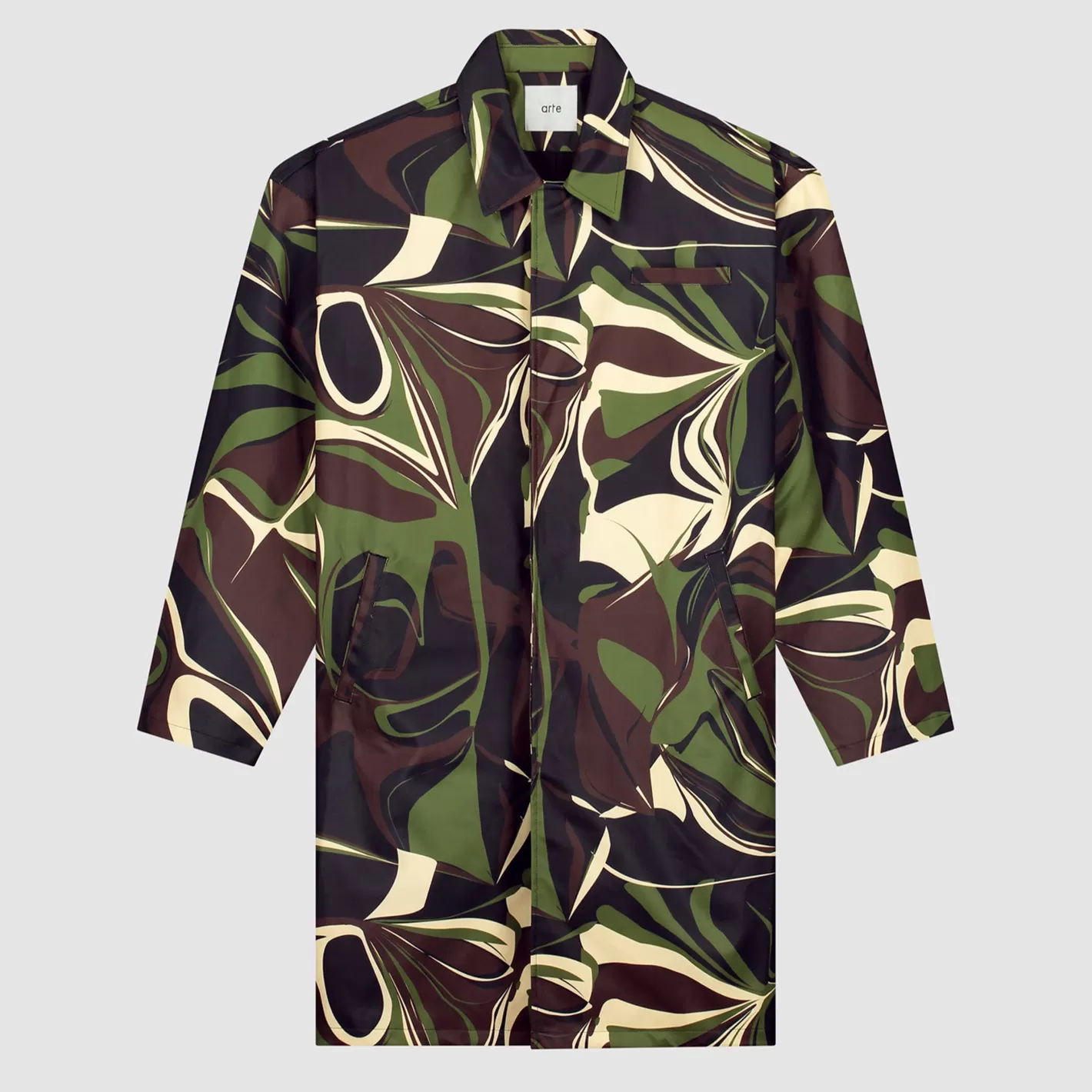 Fashion Camo Trenchcoat - Camo Jackets