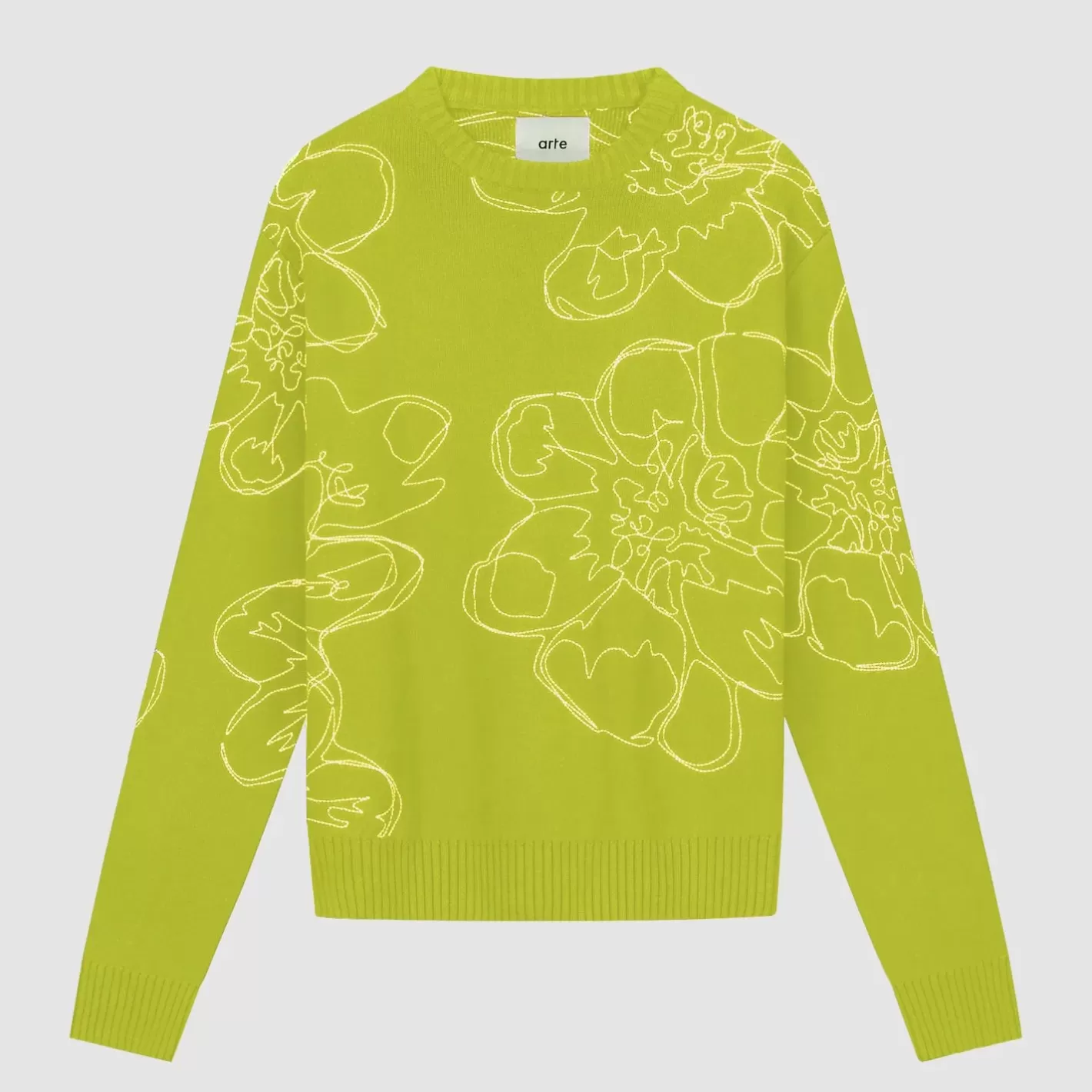 Cheap Embroidered Flower Knit - Light Green Knitwear | Sweaters