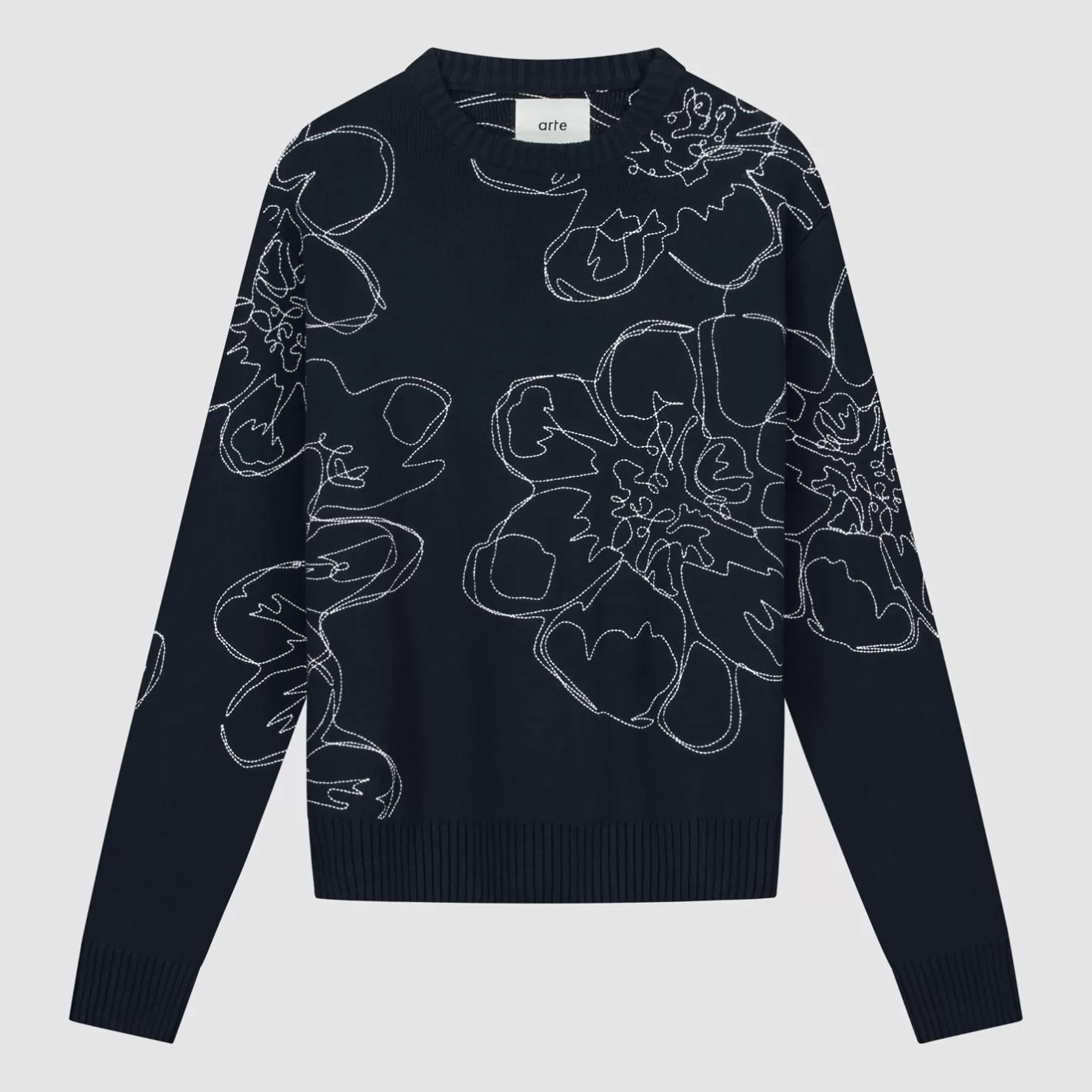 Hot Embroidered Flower Knit - Knitwear | Sweaters